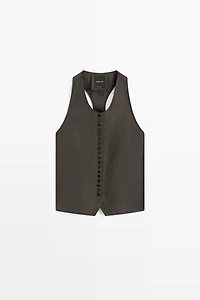100% linen vest