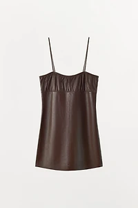 100% LEATHER RUCHED DRESS LIMITED EDITION