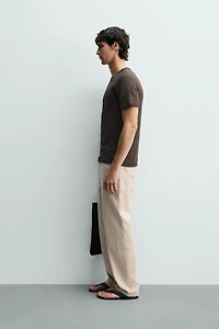 T-SHIRT REGULAR FIT CÔTELÉ