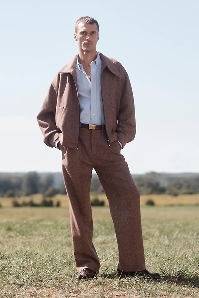 LIMITED EDITION HERRINGBONE WOOL PANTS