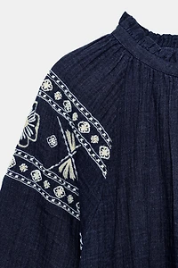 EMBROIDERED BALLOON SHIRT