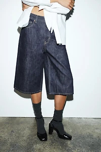TRF MID-RISE DENIM JORTS
