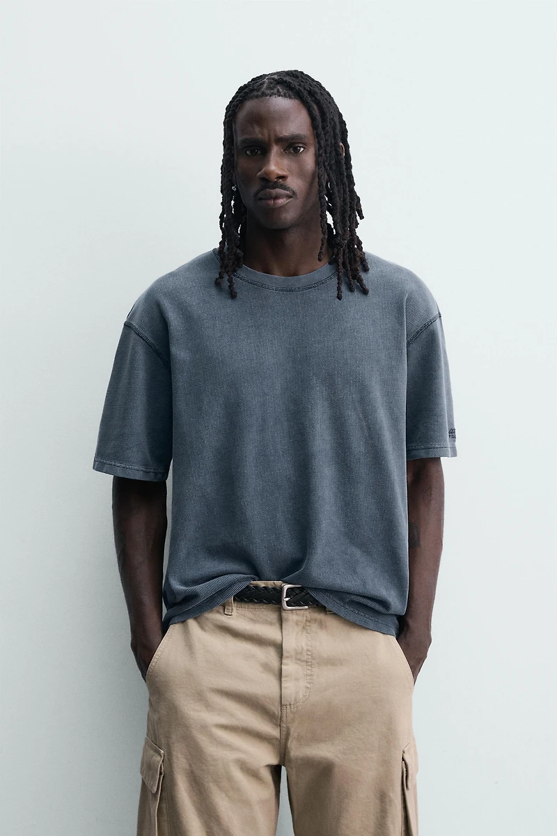 T-SHIRT LAVÉ STRUCTURE WAFFLE
