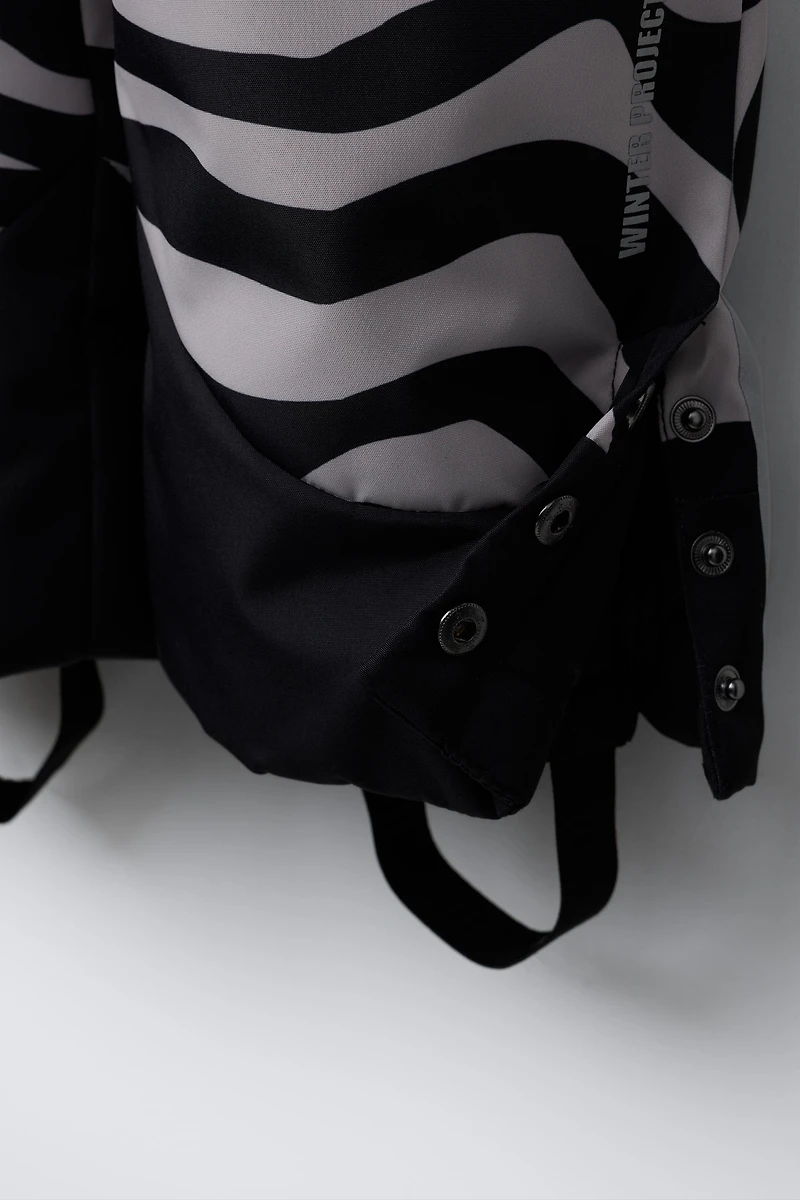 ZEBRA PRINT WATER RESISTANT AND WINDPROOF OVERALLS