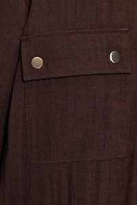 CROPPED ROLLED-SLEEVE JACKET