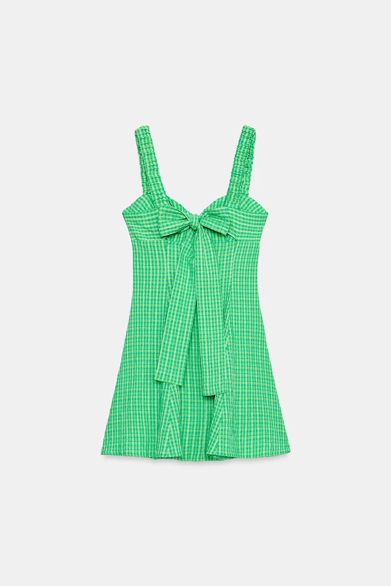 GINGHAM MINI DRESS