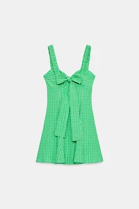GINGHAM MINI DRESS
