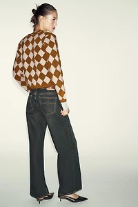 JACQUARD ARGYLE CARDIGAN