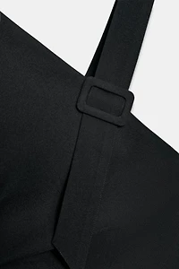 SHORT ASYMMETRIC BUCKLE DRESS