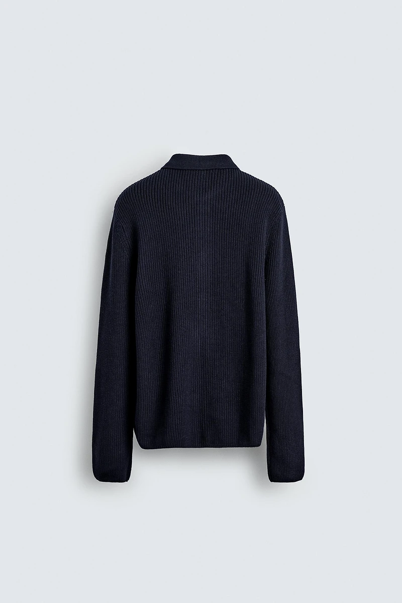 RIBBED CARDIGAN