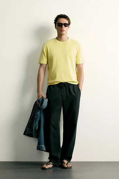 STRUCTURED RELAXED FIT PANTS