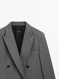 Blazer à rayures tennis 100 % laine