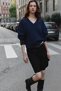 FLARED LONG SHORTS