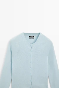 Cardigan court 100 % cachemire