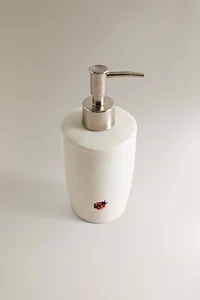 DISTRIBUTEUR DE SAVON EN CÉRAMIQUE COCCINELLE
