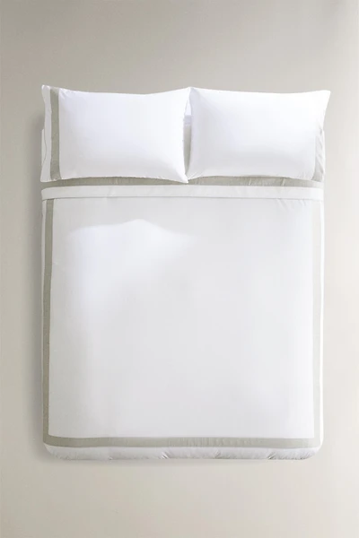 COTTON DUVET COVER WITH BORDER