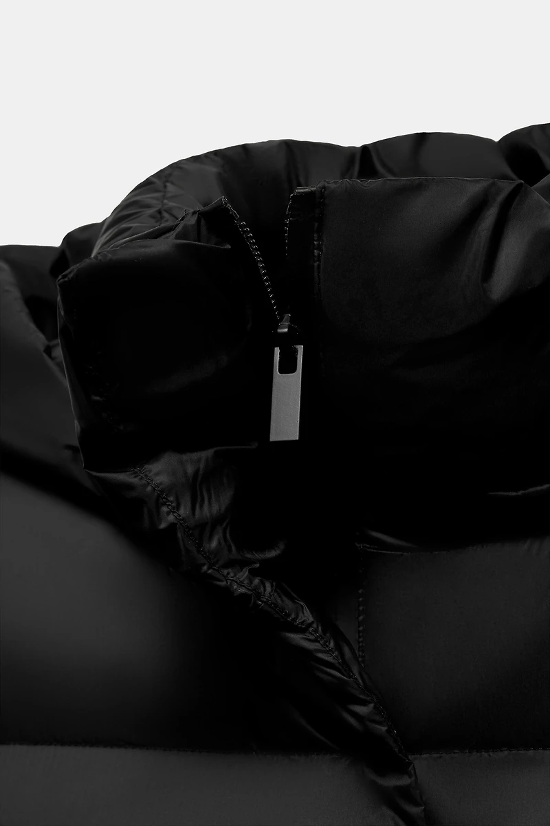 WATER REPELLENT WINDPROOF DOWN PUFFER COAT WITH HOODIE