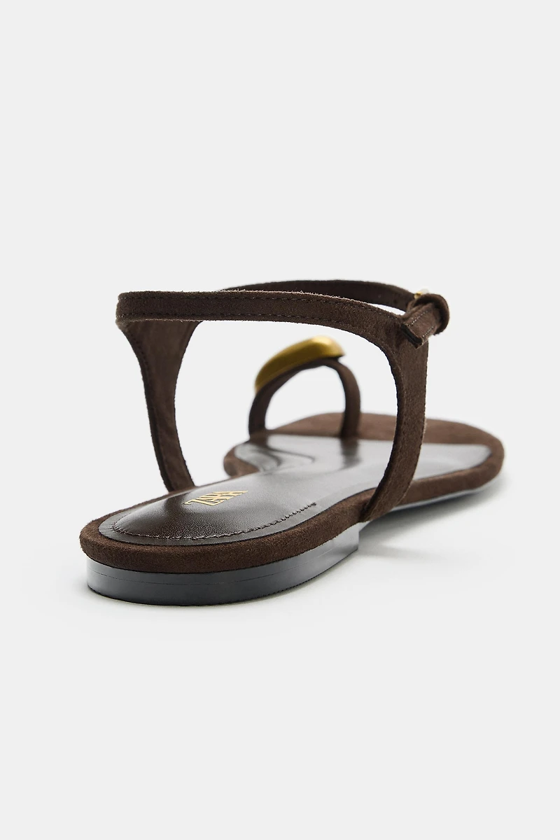 METALLIC DETAIL SANDALS