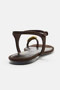 METALLIC DETAIL SANDALS