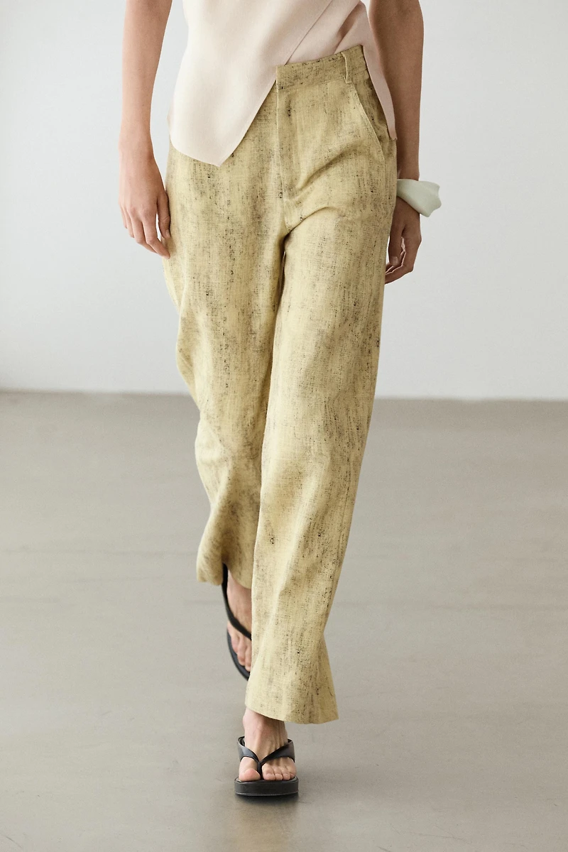 Pantalon en ramie mélangée