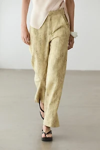 Pantalon en ramie mélangée