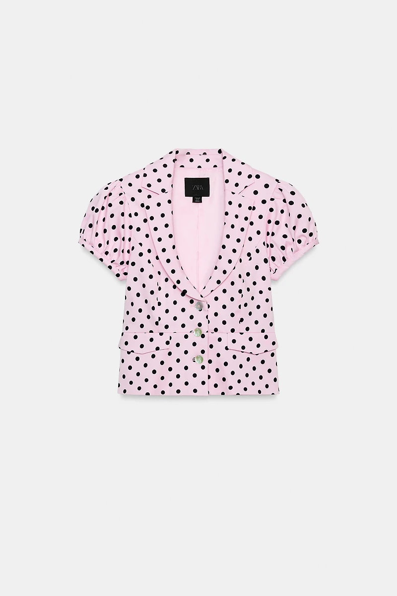 POLKA DOT CROPPED JACKET