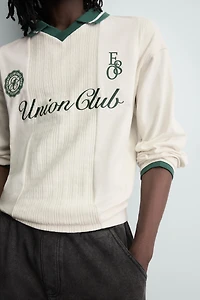 POLO JACQUARD BRODÉ FOOTBALL RÉTRO