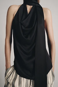 FRINGE SCARF HALTER TOP ZW COLLECTION