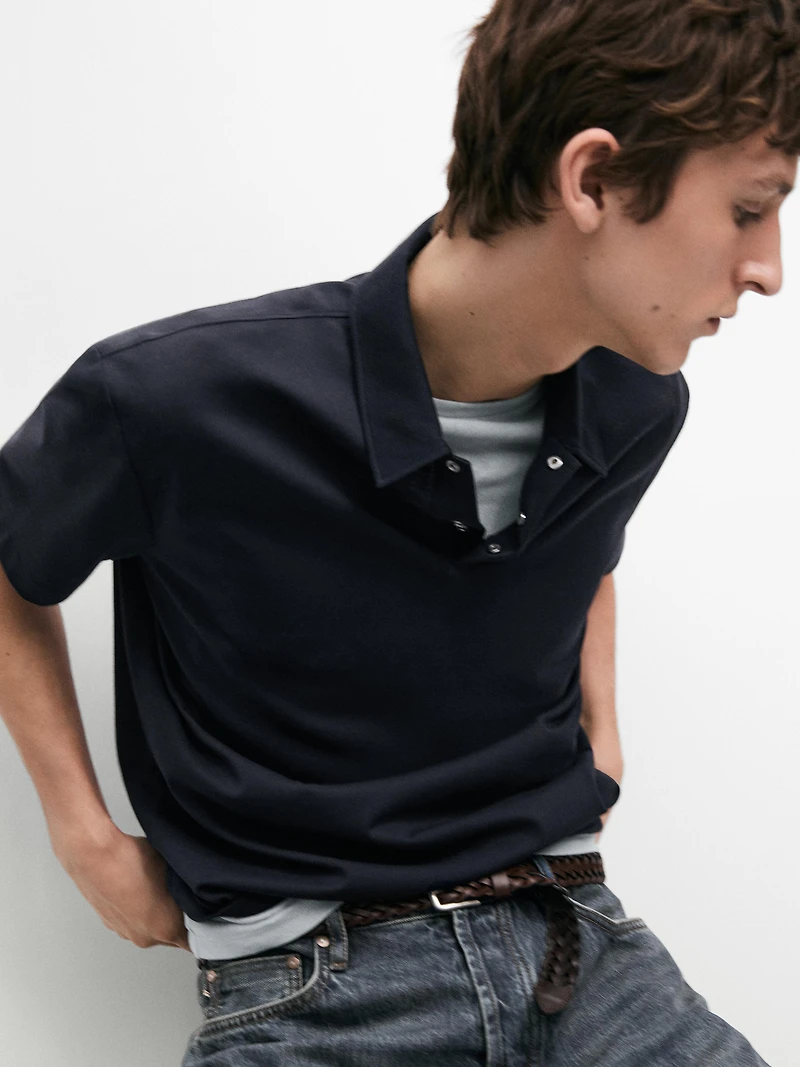 100% cotton short sleeve polo shirt