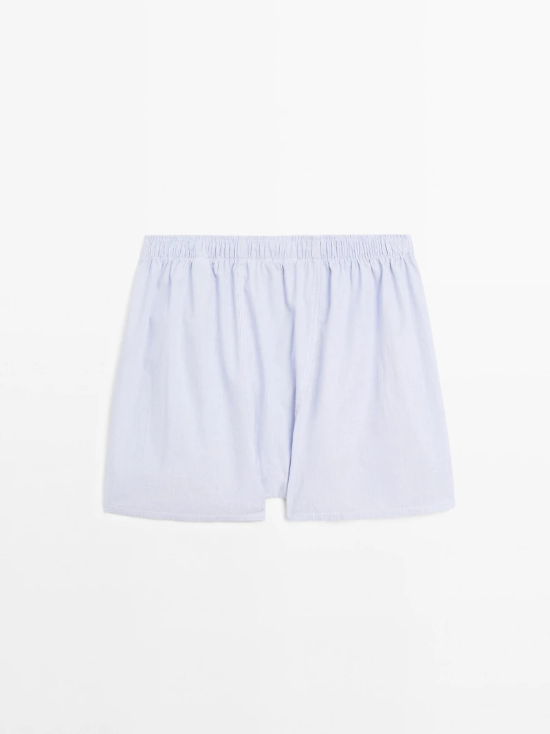 Micro-check print boxers