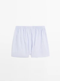 Micro-check print boxers