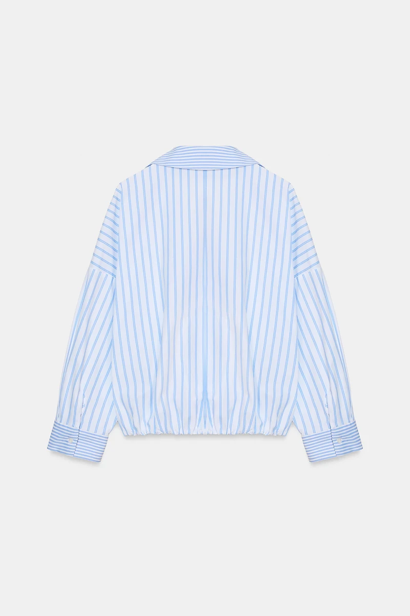 PATCHWORK STRIPED POPLIN SHIRT