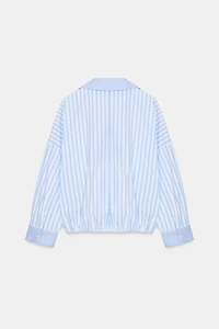 PATCHWORK STRIPED POPLIN SHIRT