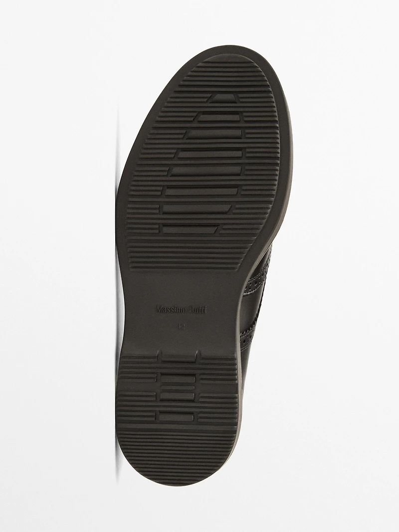 Chaussures effet craquelé en cuir nappa