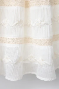 JUPE BRODERIE FLEURS
