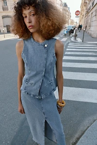 Z1975 DENIM WRAP VEST