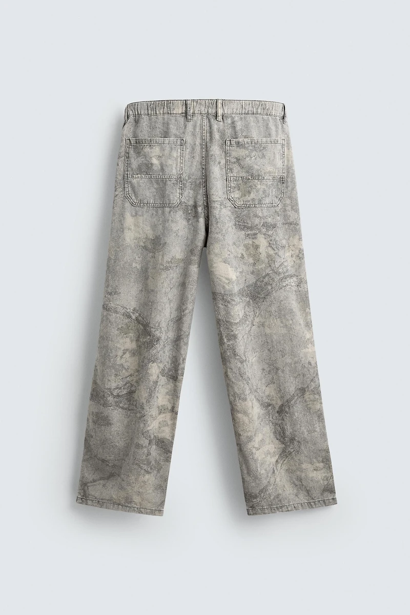 ABSTRACT PRINT RELAXED FIT PANTS