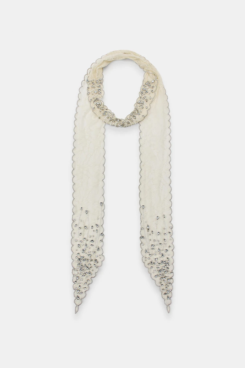JEWELED BEADED BANDANA