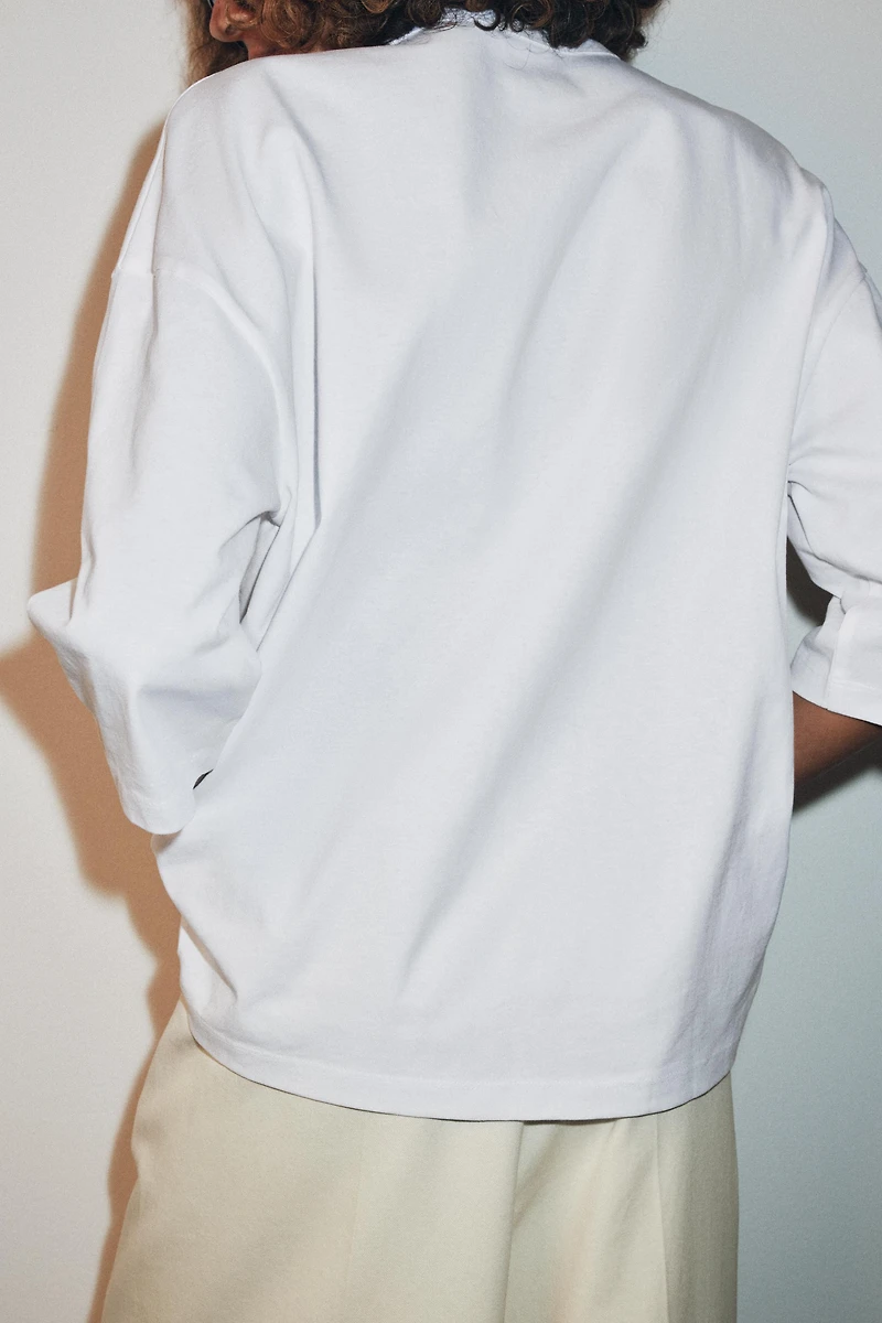RUSTIC THREE-QUARTER SLEEVE T-SHIRT