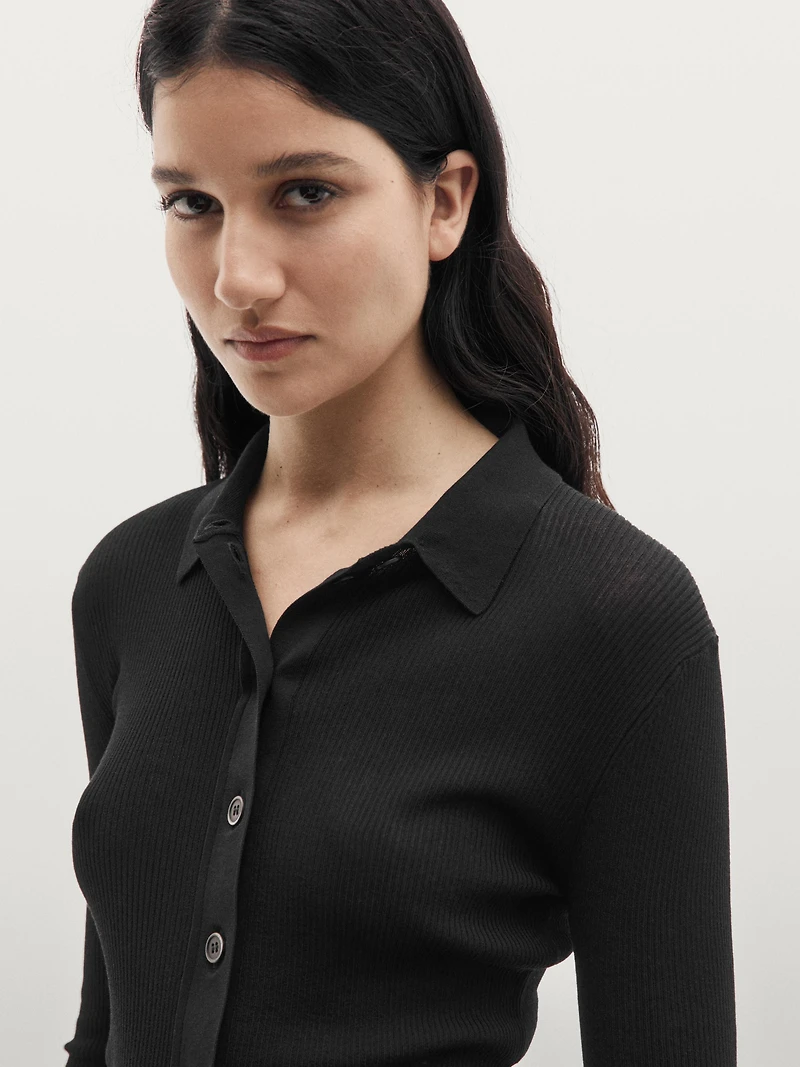 Cardigan en coton mélangé