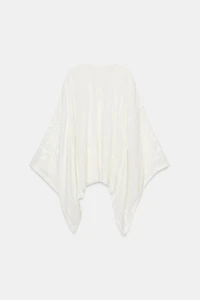 ZW COLLECTION EMBROIDERED CAPE BLOUSE