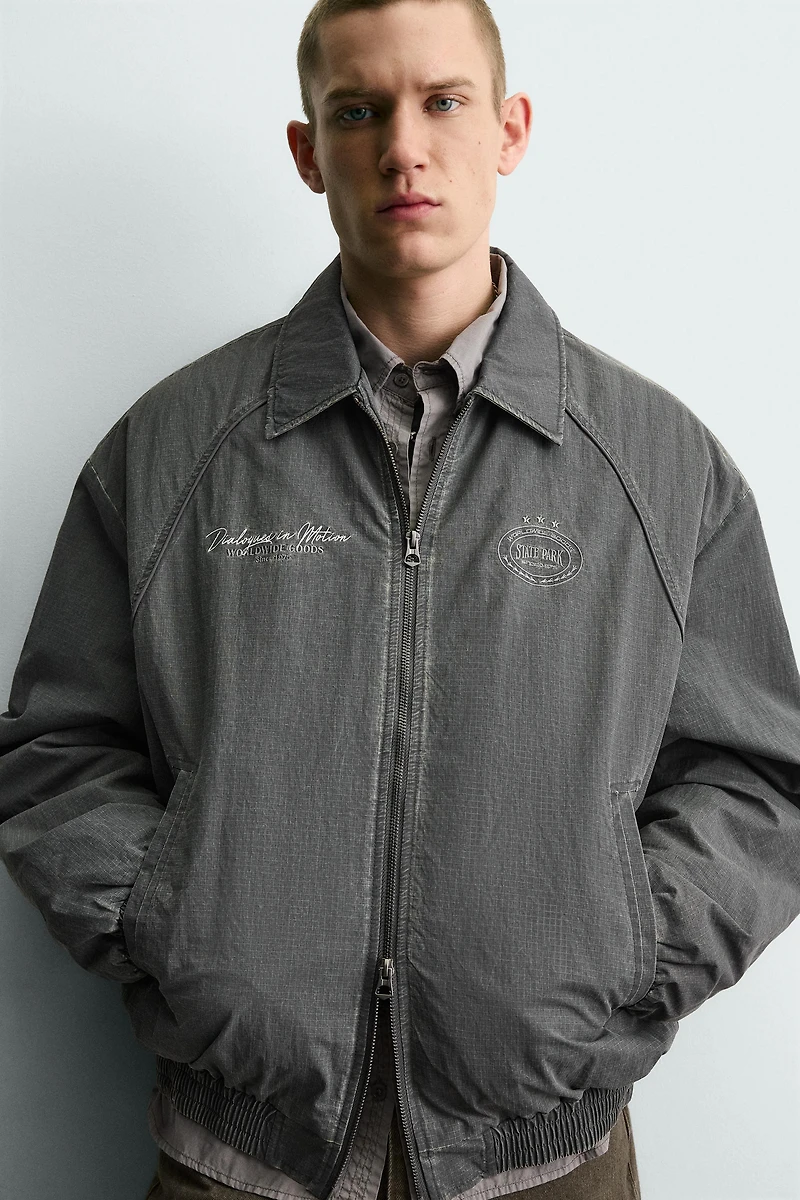 TEXTURED PUFFER JACKET