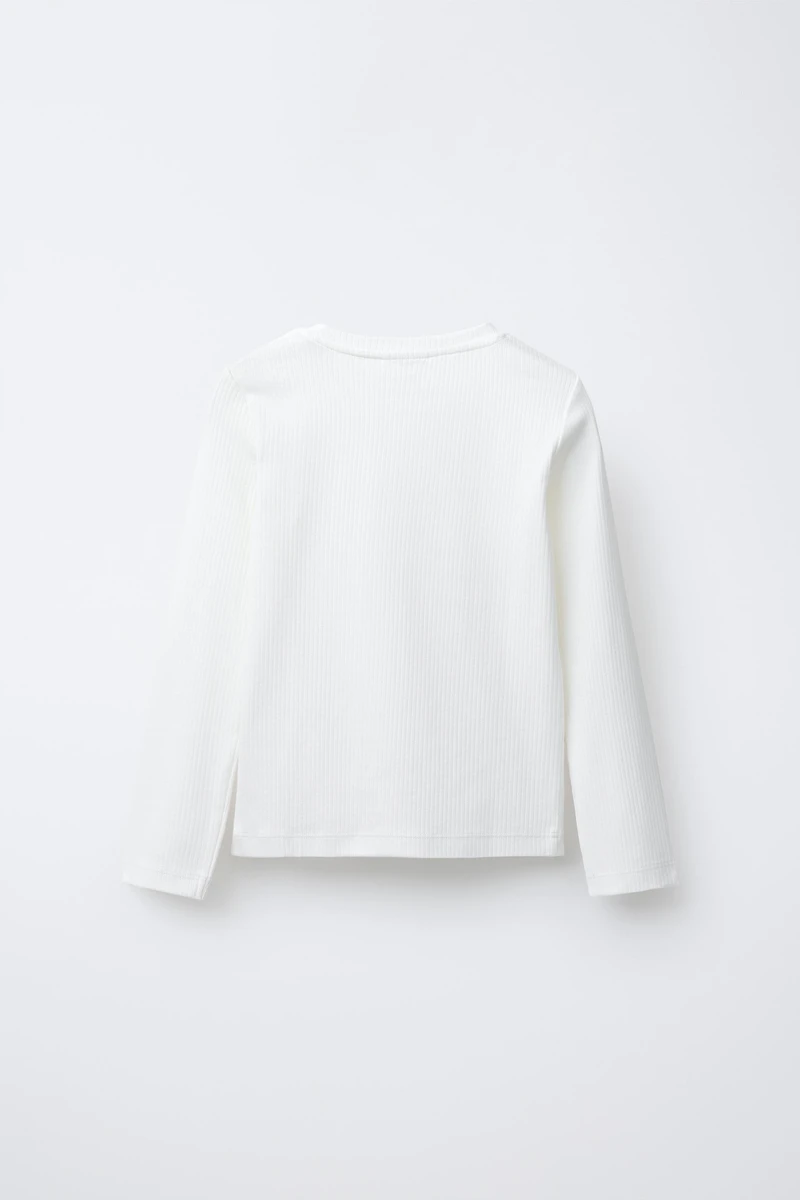 T-SHIRT CÔTELÉ UNI