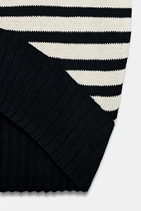 STRIPED KNIT VEST