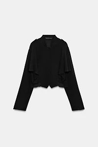 ZW COLLECTION RUFFLED CROP SHIRT