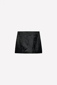 SHORT HAIR-ON LEATHER SKIRT LUDOVIC DE SAINT SERNIN x ZARA