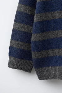 POLO EN MAILLE RAYURES CONTRASTE