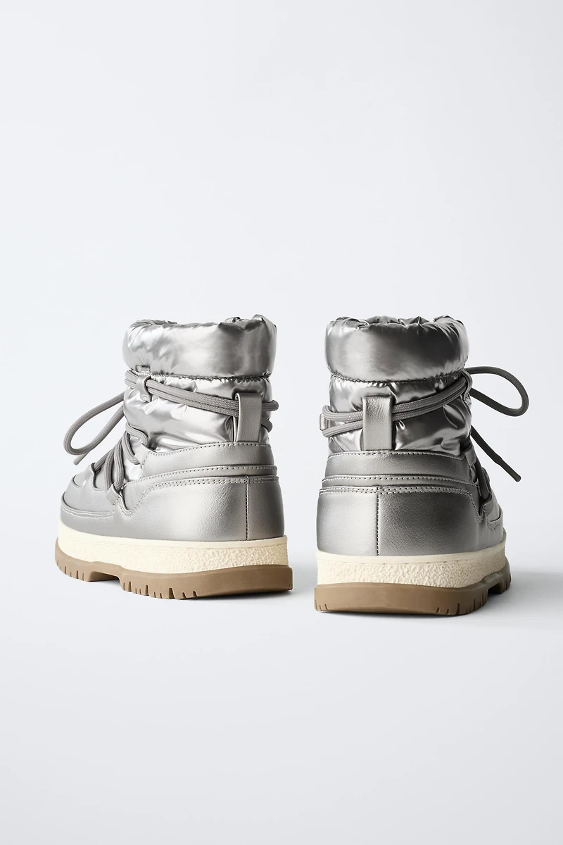 METALLIC ANKLE BOOTS