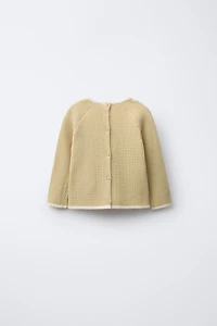 CONTRAST PIPING SWEATER