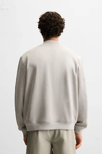 FAUX SUEDE BOMBER JACKET